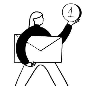 woman holding a mail